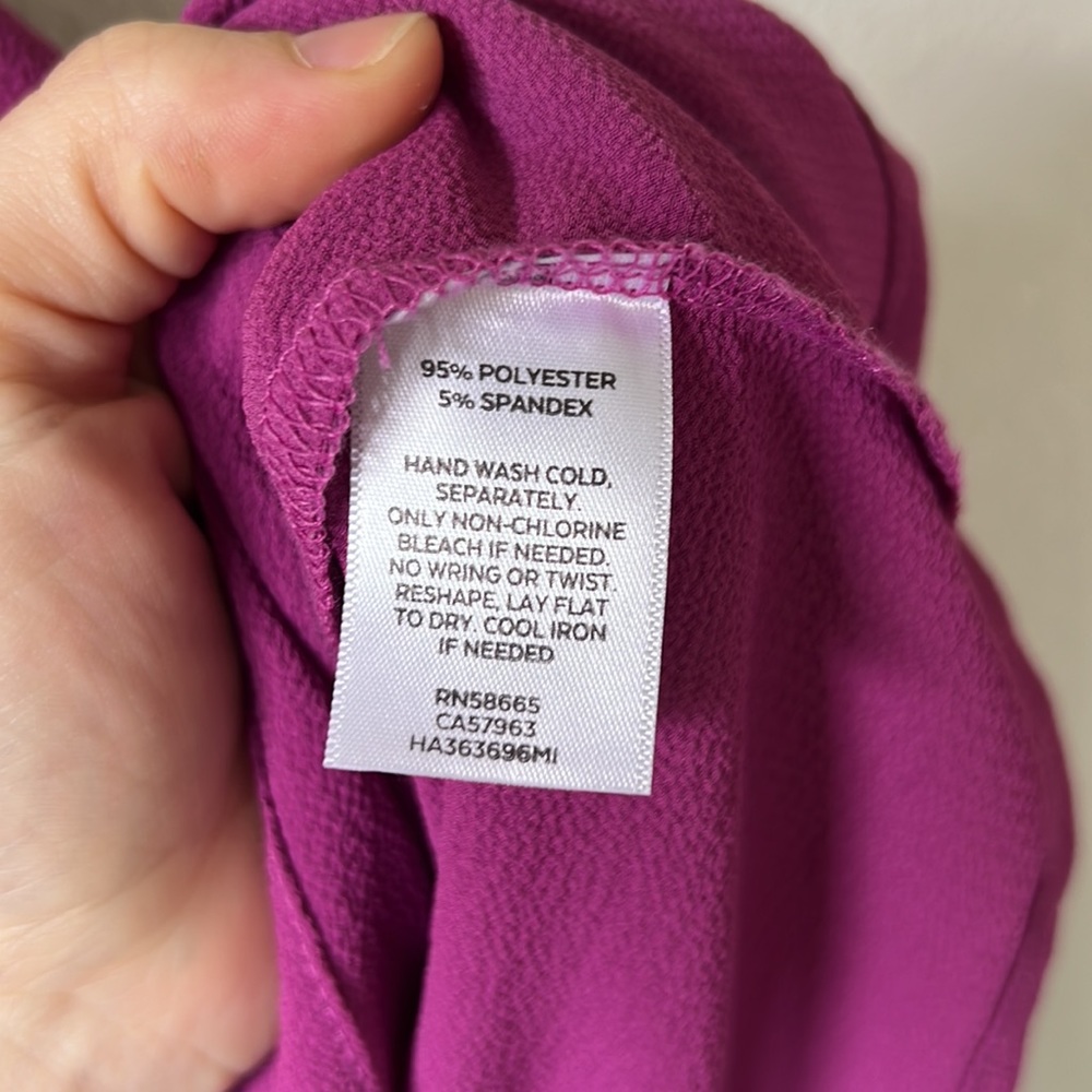 Halogen Lace & Crepe Sleeveless Top - Raspberry - Picture 3 of 4